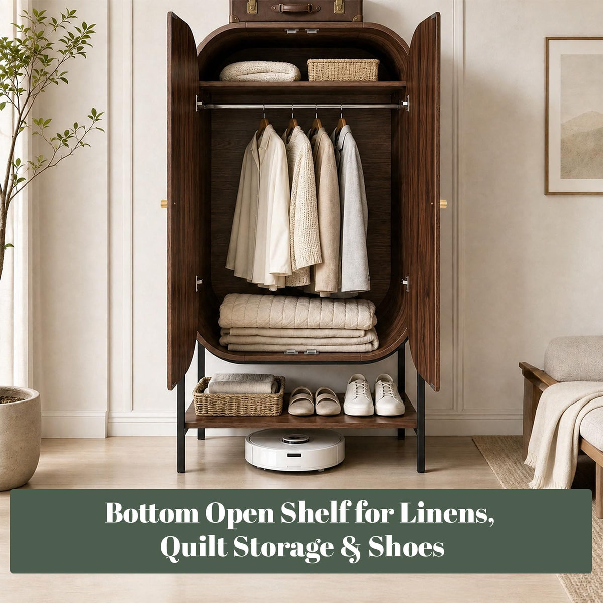 Arched Fluted Wardrobe