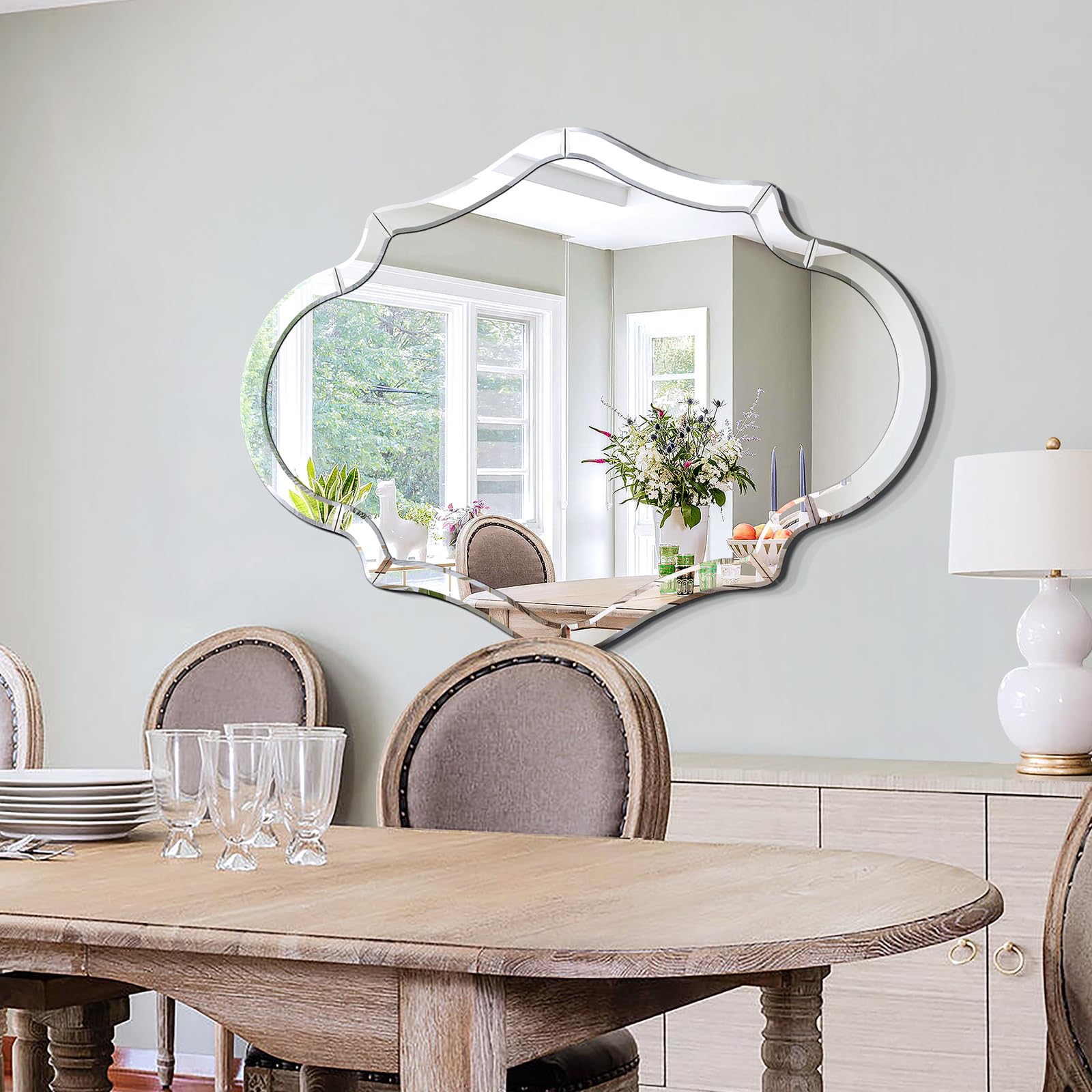 Scallop Beveled Wall Mirror