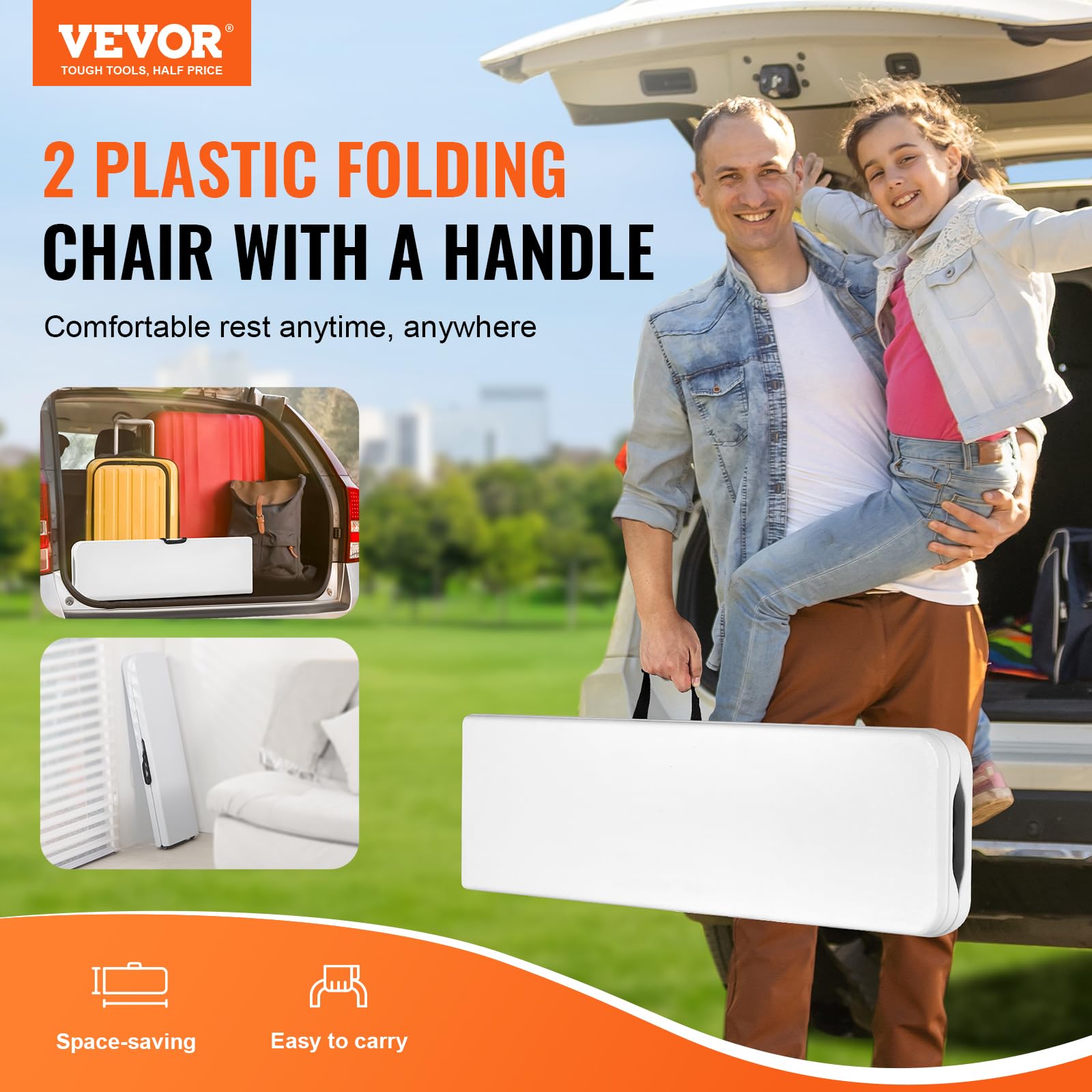 6FT Folding Bench, 2-Pack