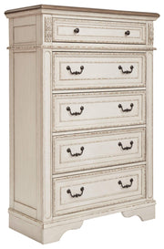 5-Drawer Chest Dresser – Chipped White