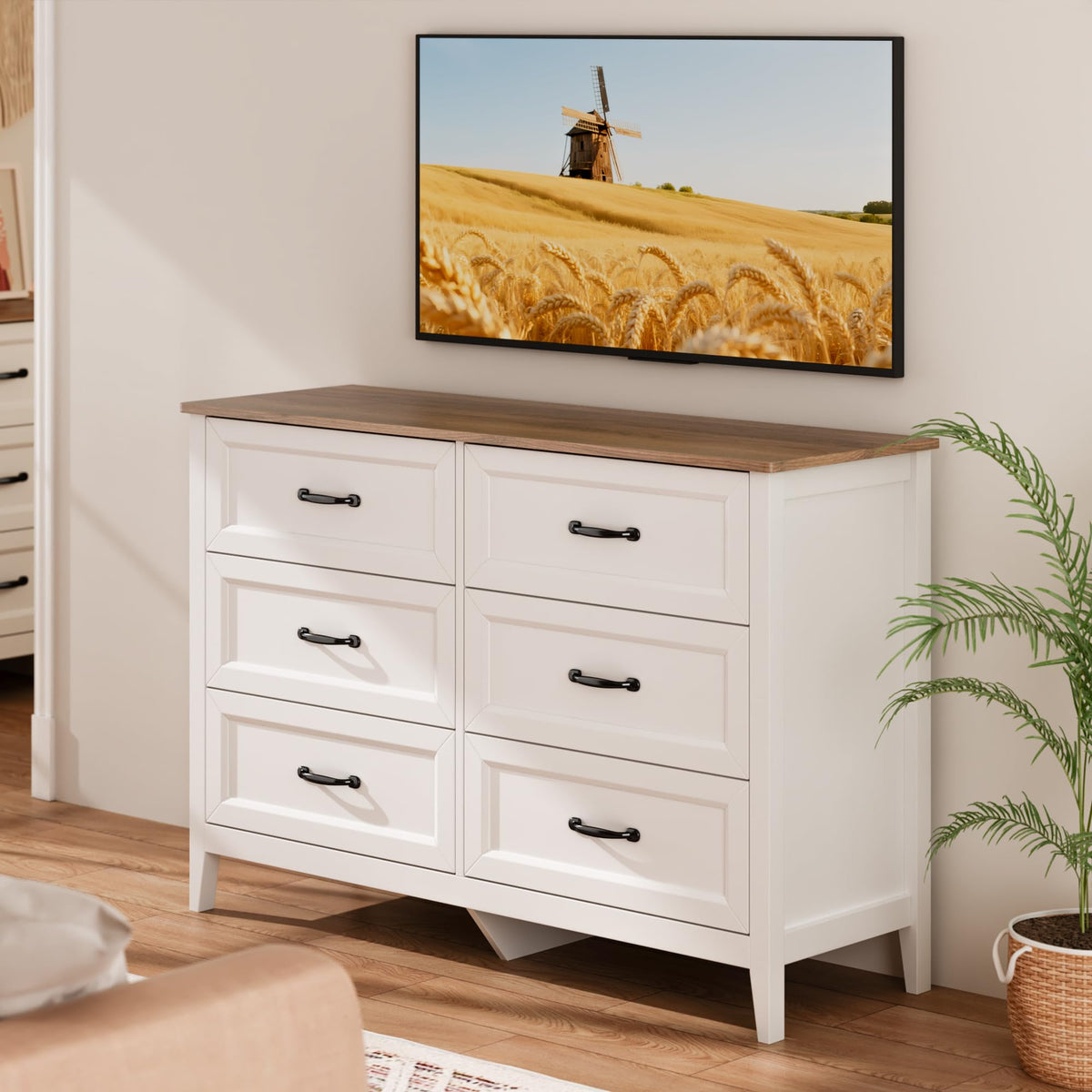 6-Drawer Wood Dresser
