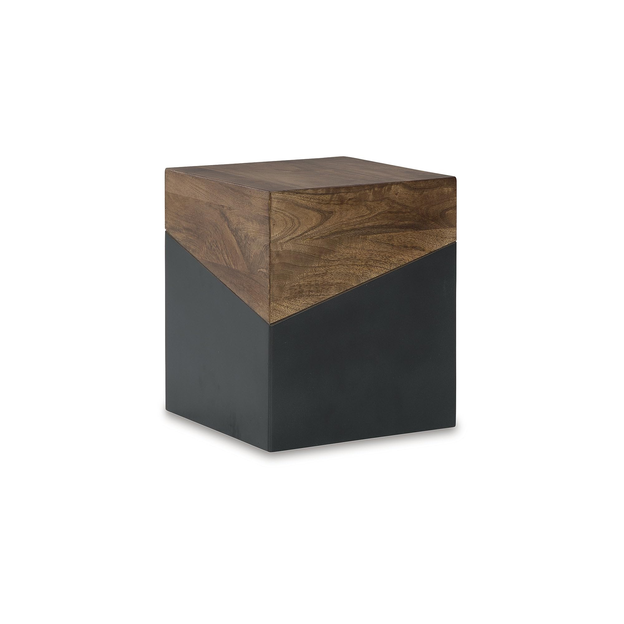 Two-Tone Wood Accent End Table