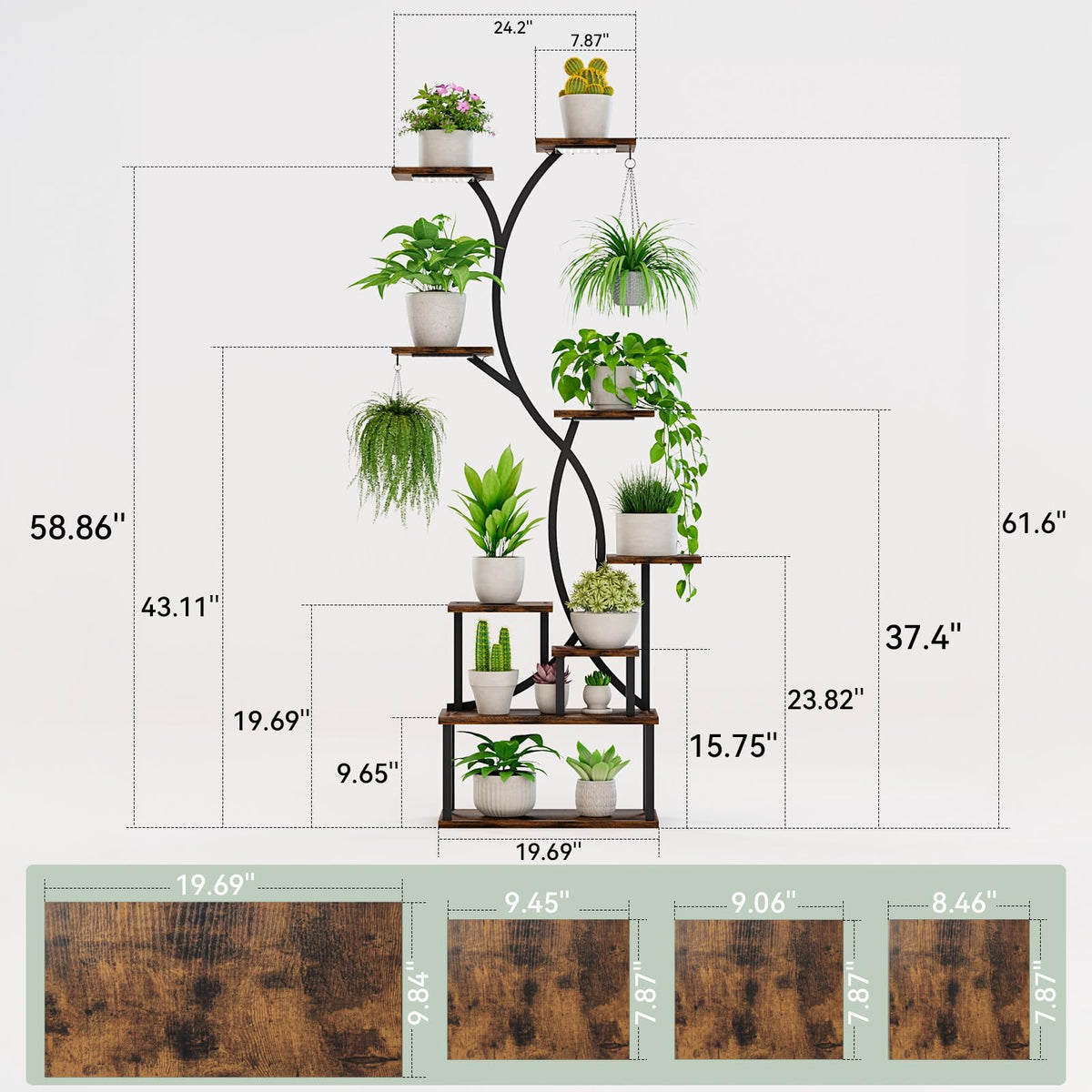 9-Tier Plant Stand with Grow Lights