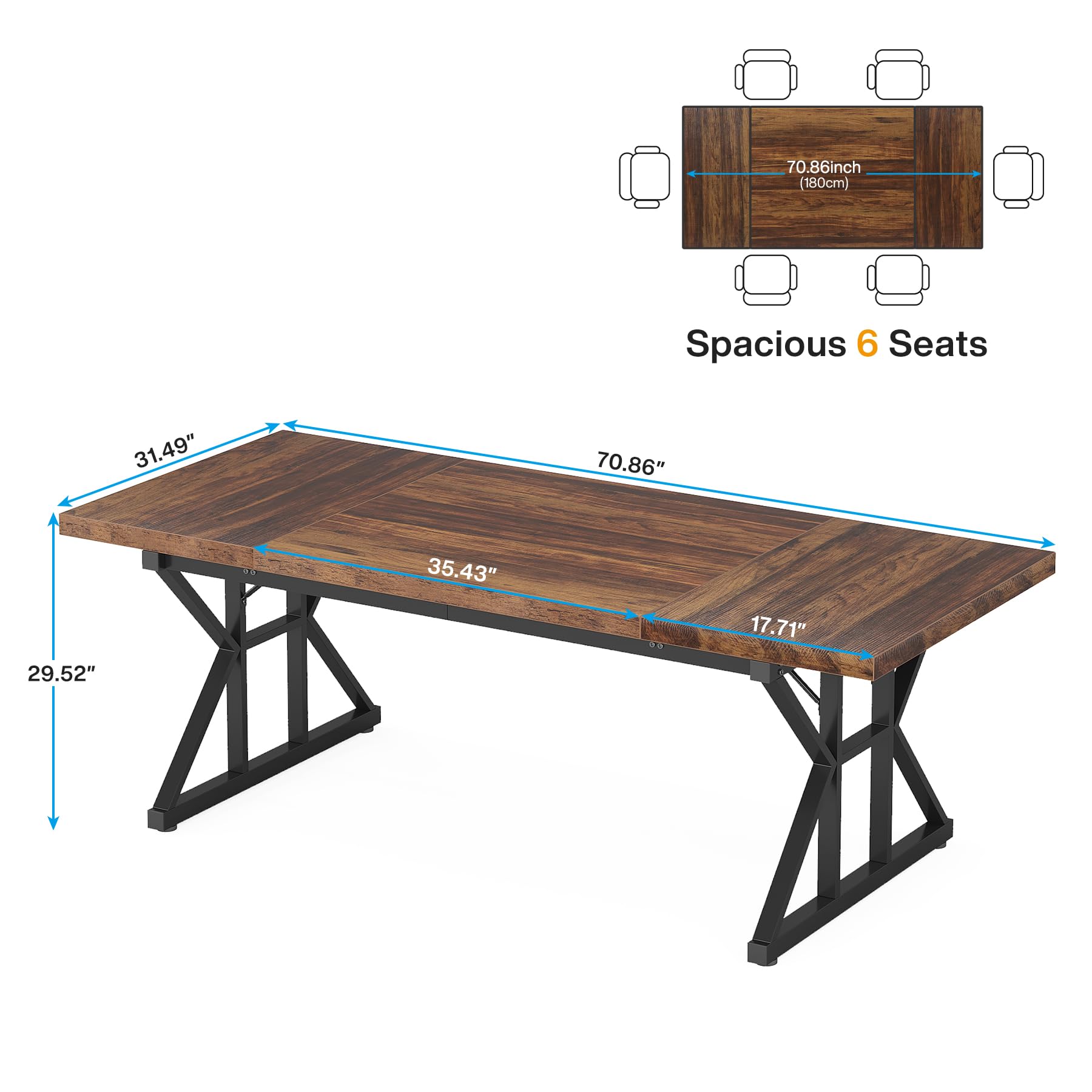 6FT Rectangle Conference Table for 6