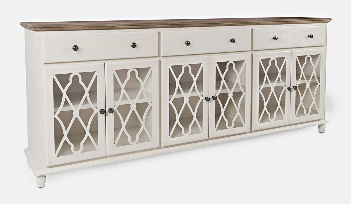 White Six-Door Accent Cabinet
