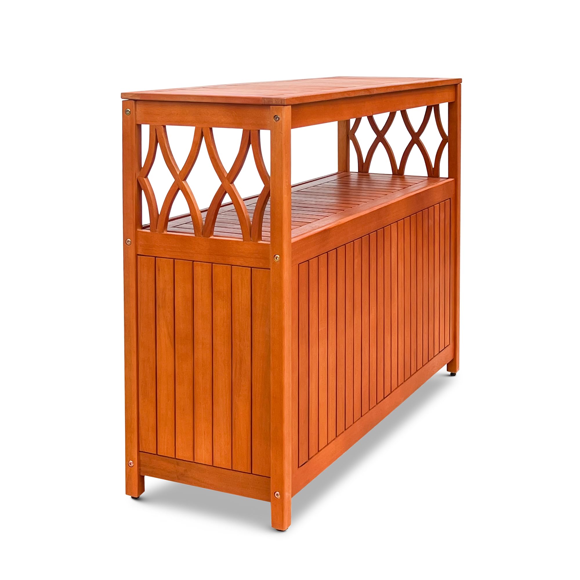 Outdoor Eucalyptus Sideboard Buffet Cabinet with Storage