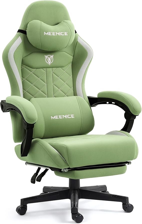 Oversized Gaming Chair with Pocket Spring Cushion & Massage Lumbar Support