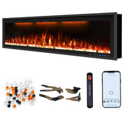 Electric Fireplace Insert with WiFi & Alexa Control