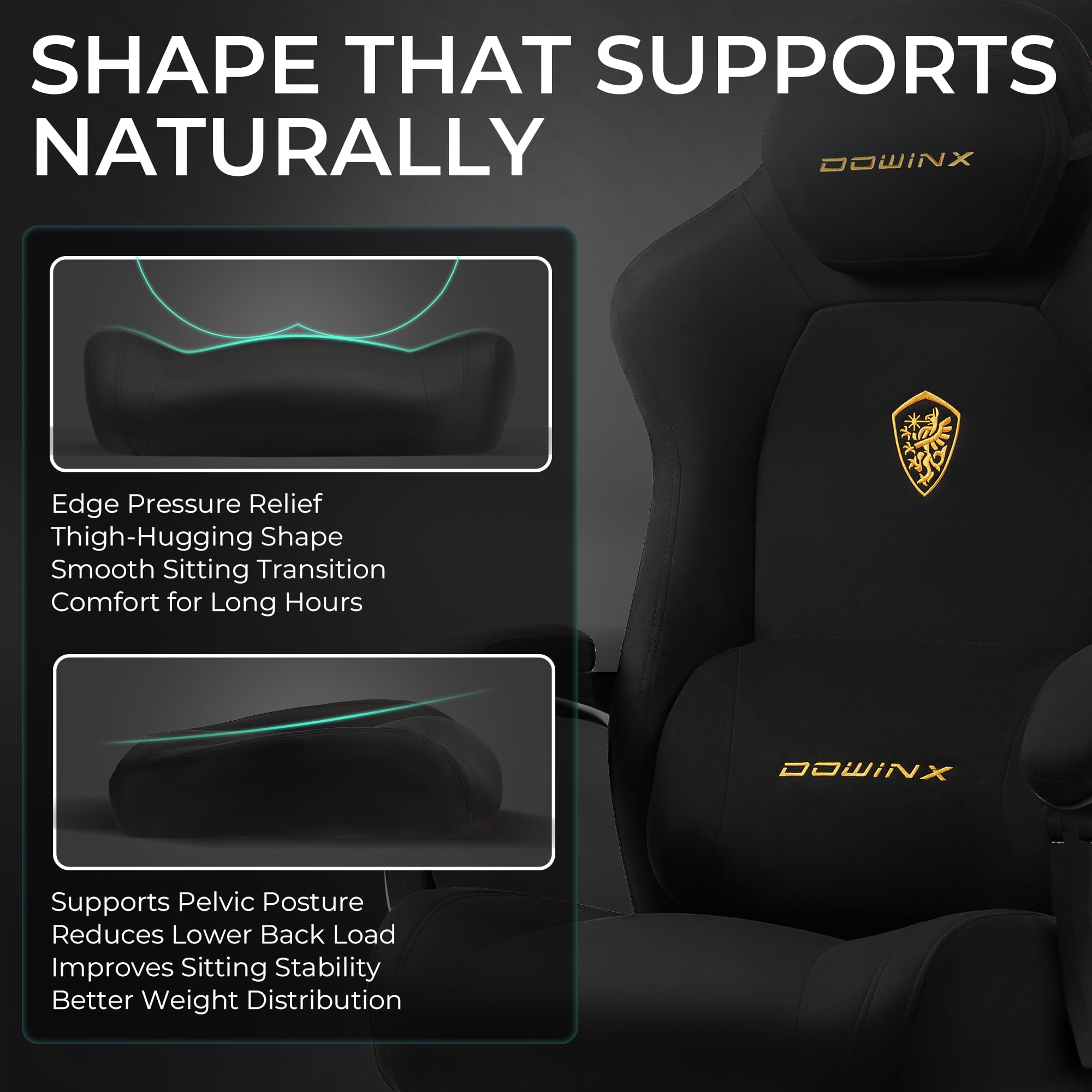 Ergonomic Gaming Chair with Footrest & Pocket Spring Cushion