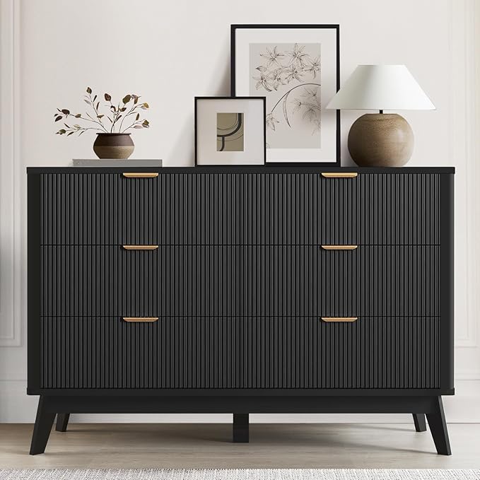 Fluted 6-Drawer Dresser