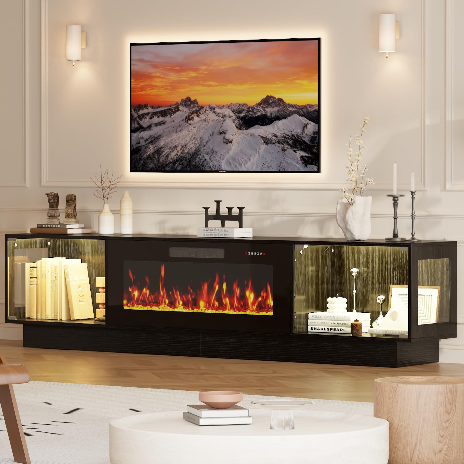 80" Electric Fireplace TV Stand