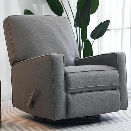 Harkawon Swivel Rocker Recliner Chair, Glider Rocker Recliner, Beige