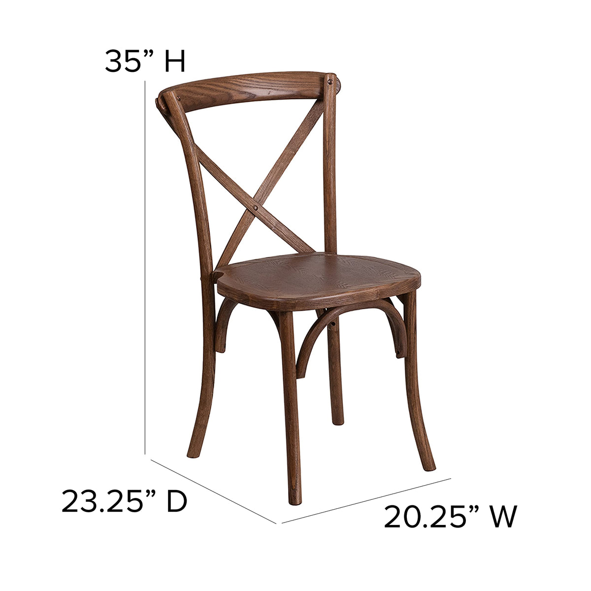 Flash Furniture HERCULES Series 9' x 40'' Antique Rustic Folding Farm Table Set with 8 Cross Back Chairs and Cushions