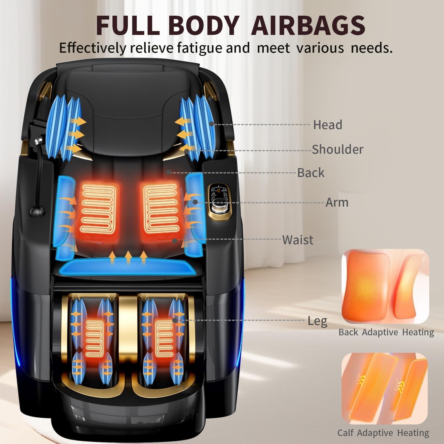2026 Upgrade Massage Chair sleeping pod Full Body,Zero Gravity 3D SL-Track Shiatsu Massage Recliner Chair Built-in Heat System Airbag Massage with Body Scan, Deep Yoga Stretch, Foot And Back massage