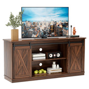 Farmhouse TV Stand with Sliding Barn Door