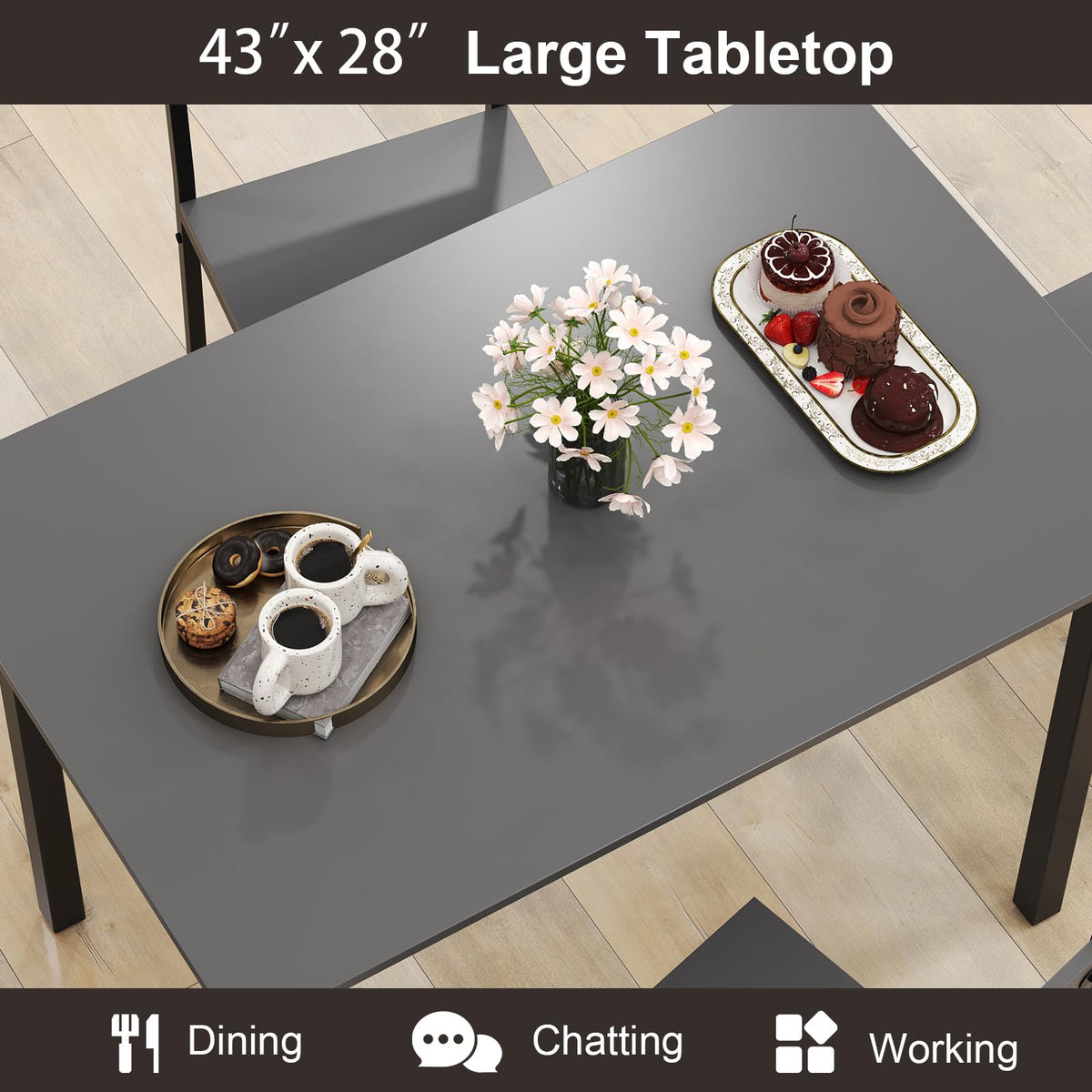 5-Piece Dining Table Set for Four