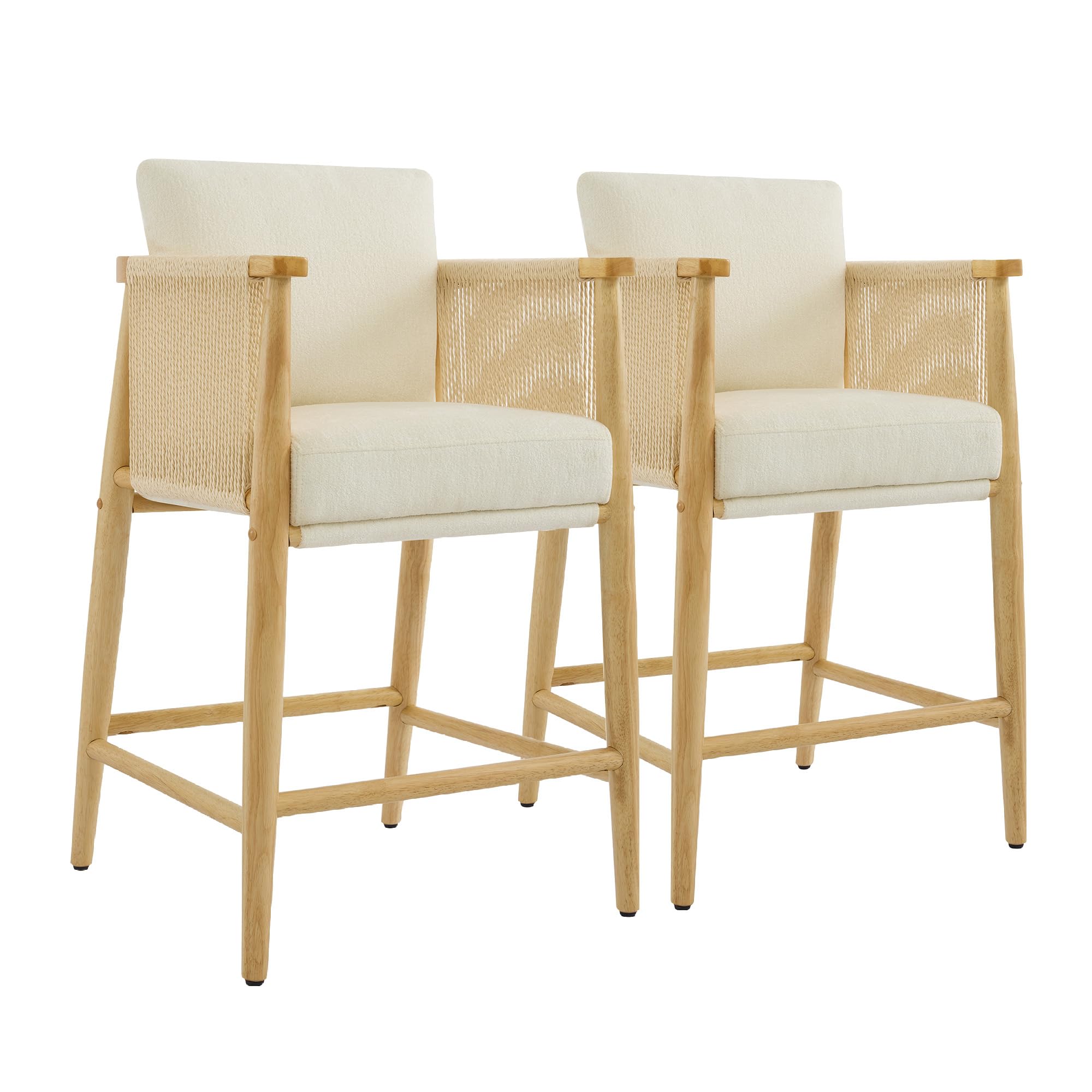 Boho Counter Height Bar Stools Set of 2