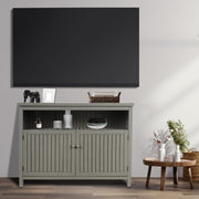 Outdoor Solid Wood Buffet Cabinet with Storage
