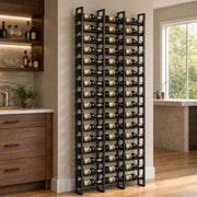 amhricho Large Wall Mounted Wine Rack, (Black, 3 Cols (48 Bottles))
