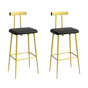 Industrial Bar Stools Set of 2 with Backrest & Footrest