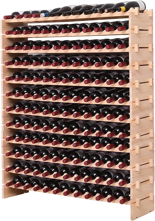 Wood Stackable Modular Wine Rack