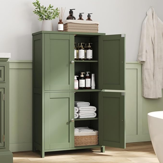 4-Door Bathroom Storage Cabinet