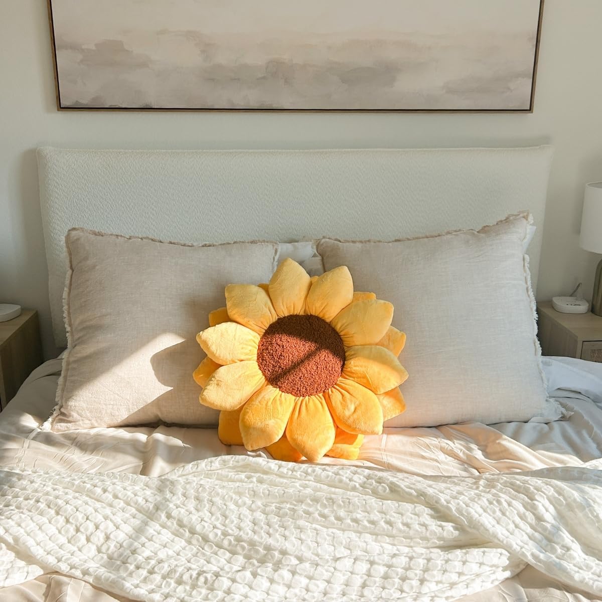 3D Sunflower Shaped Throw Pillow