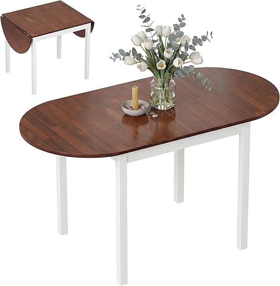 Drop Leaf Dining Table, Solid Wood, Seats 4–6