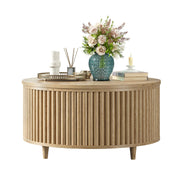 31.5" Round Lift-Top Coffee Table with Storage