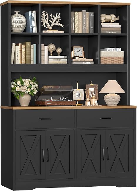 69-Inch Tall Bookshelf with Drawers, Cabinet & 8 Open Shelves