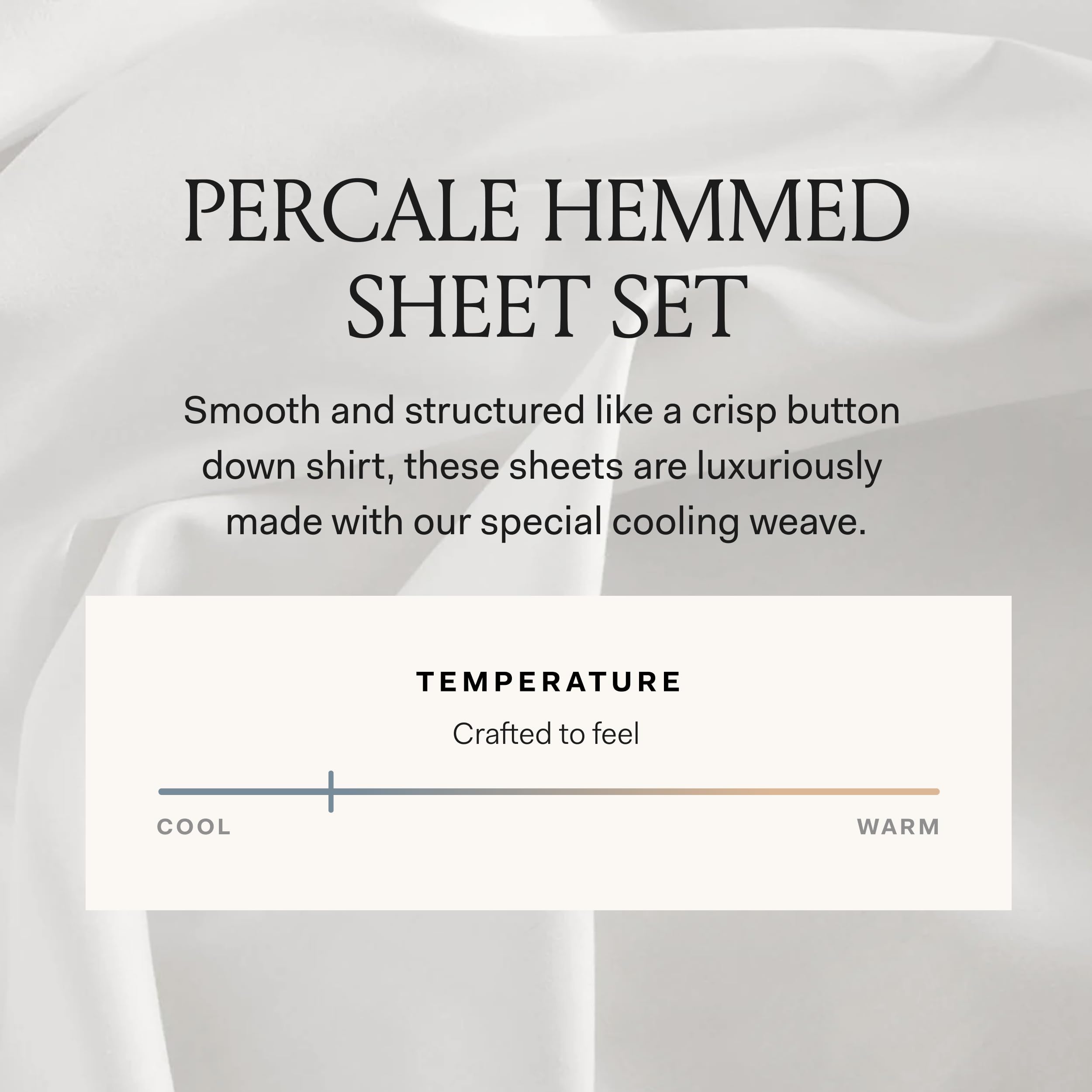 King Percale Hemmed Sheet Set – Pewter