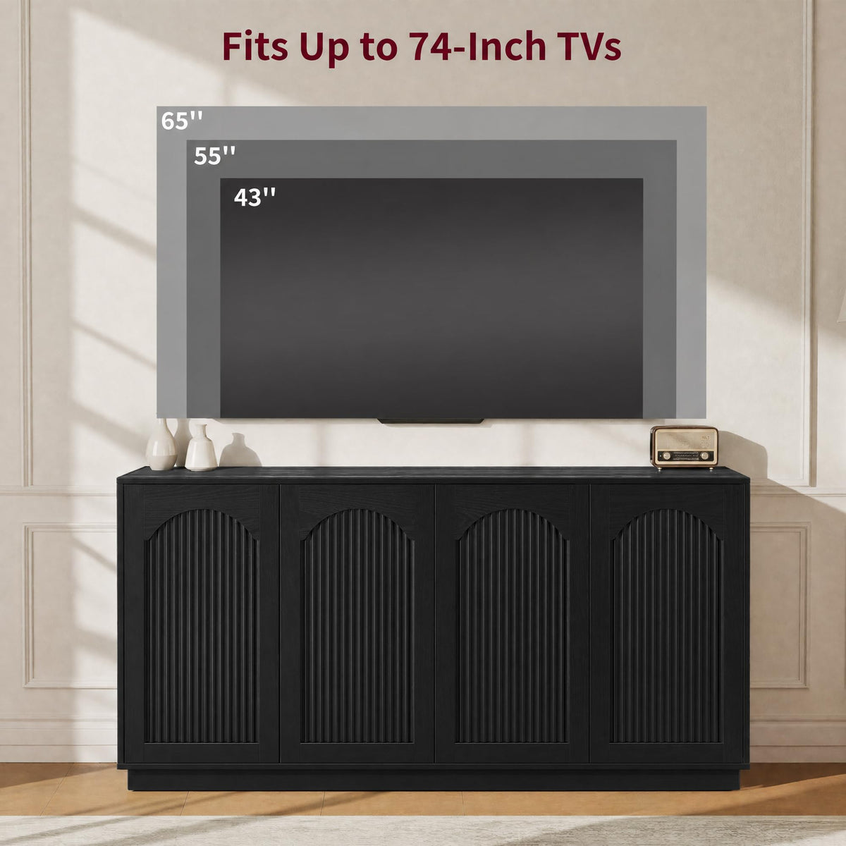 Fluted Sideboard Cabinet