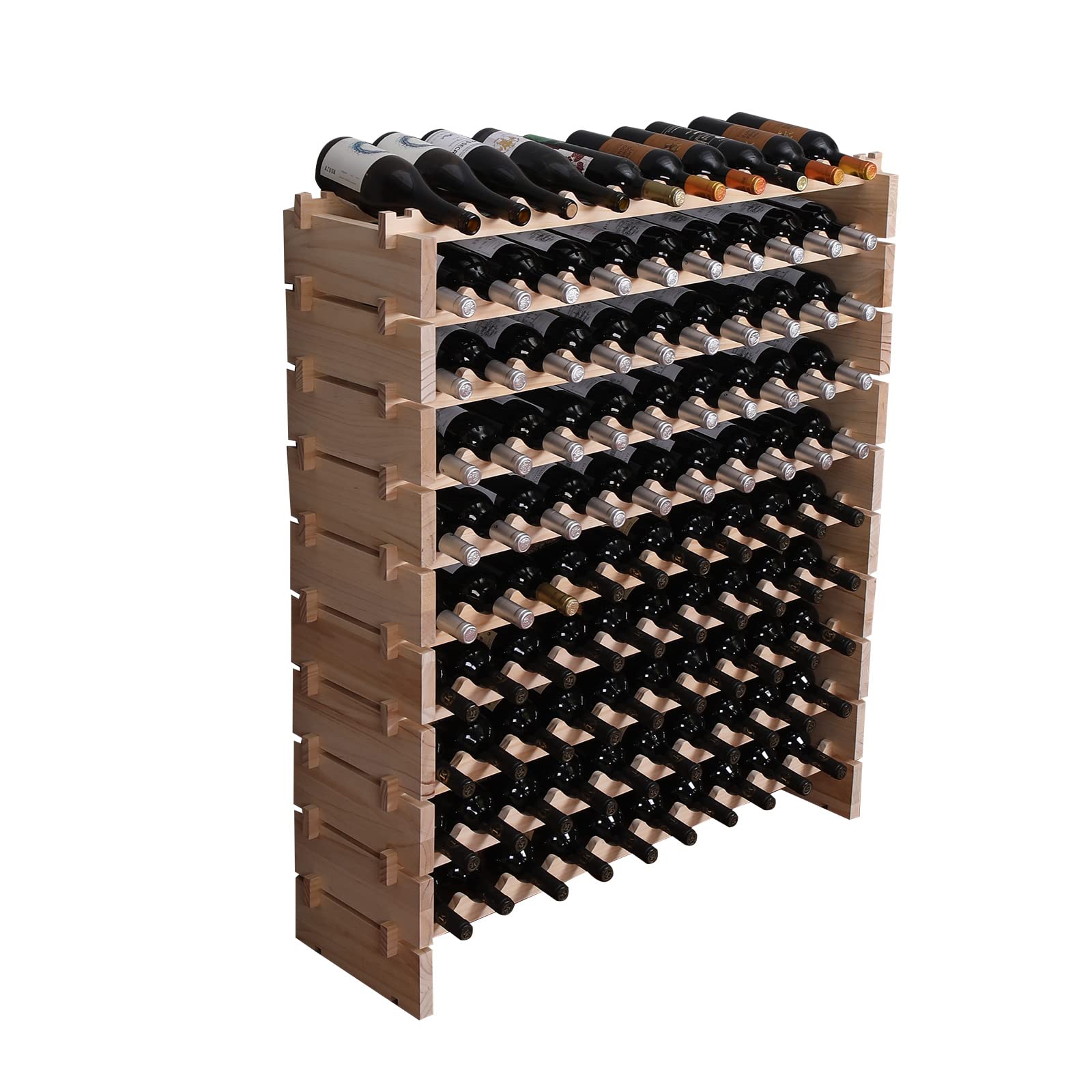 Freestanding Wooden Wine Rack