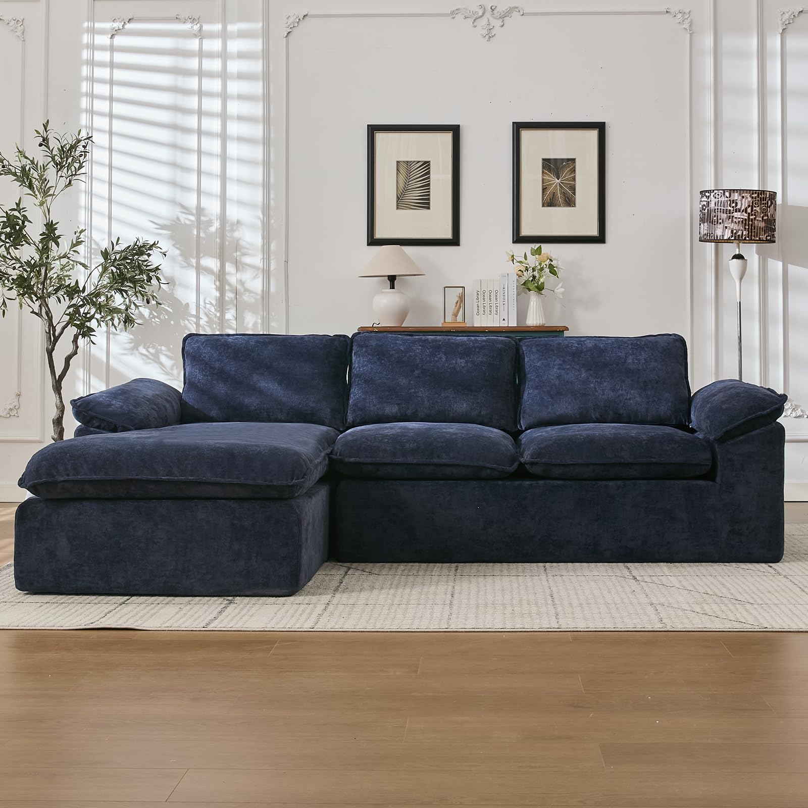 L-Shape Sectional Sofa with Oversized Chaise