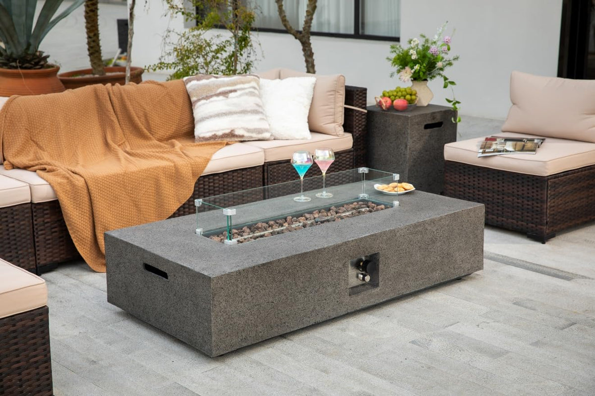 Rectangular Fire Pit Table