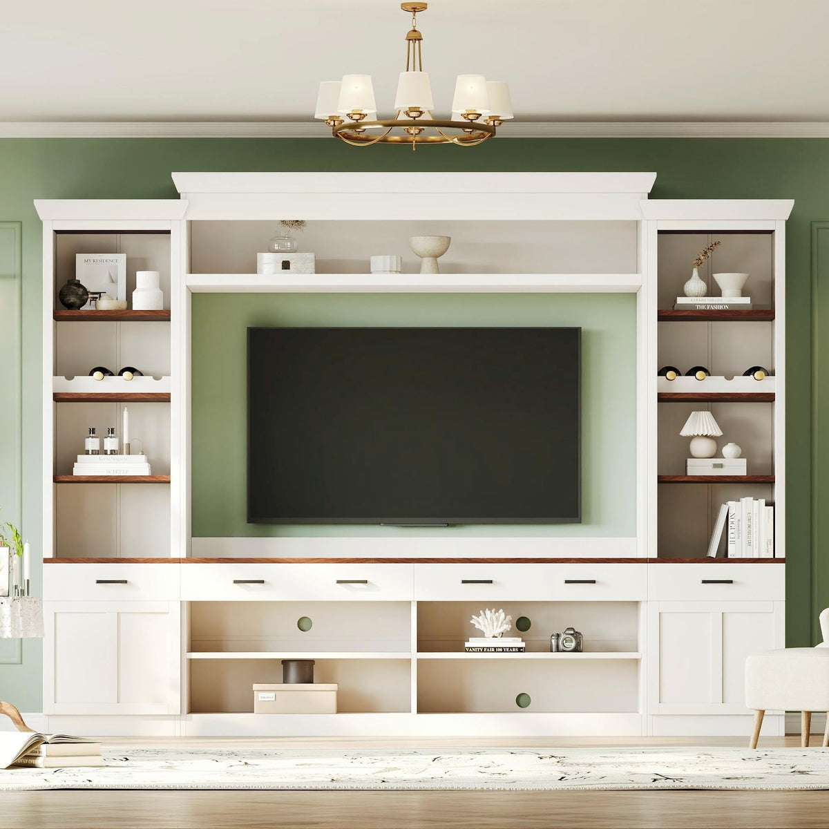 Entertainment Wall Unit with Wine Racks