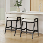 Counter Height Bar Stools with Barrel Back