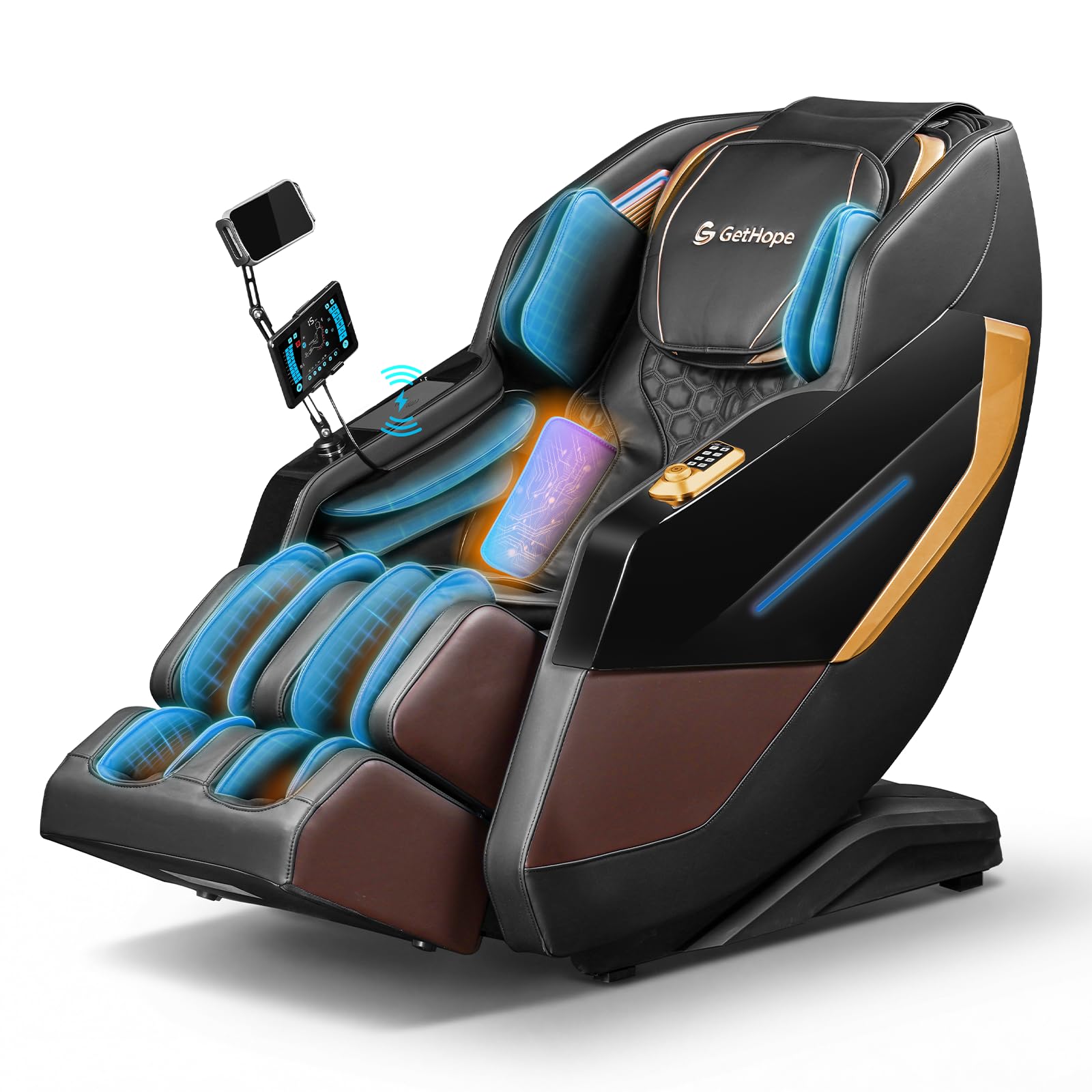 4D Zero Gravity Massage Chair with SL-Track, Shiatsu & Lumbar Heat