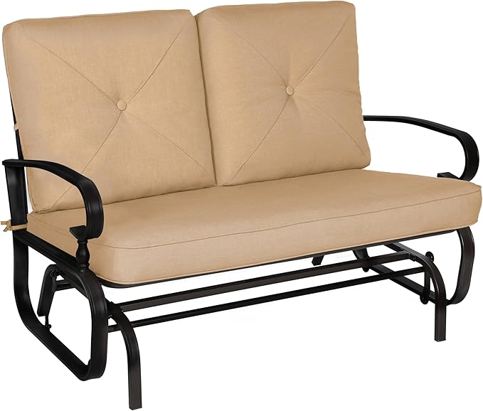 Outdoor Patio Glider Loveseat for 2