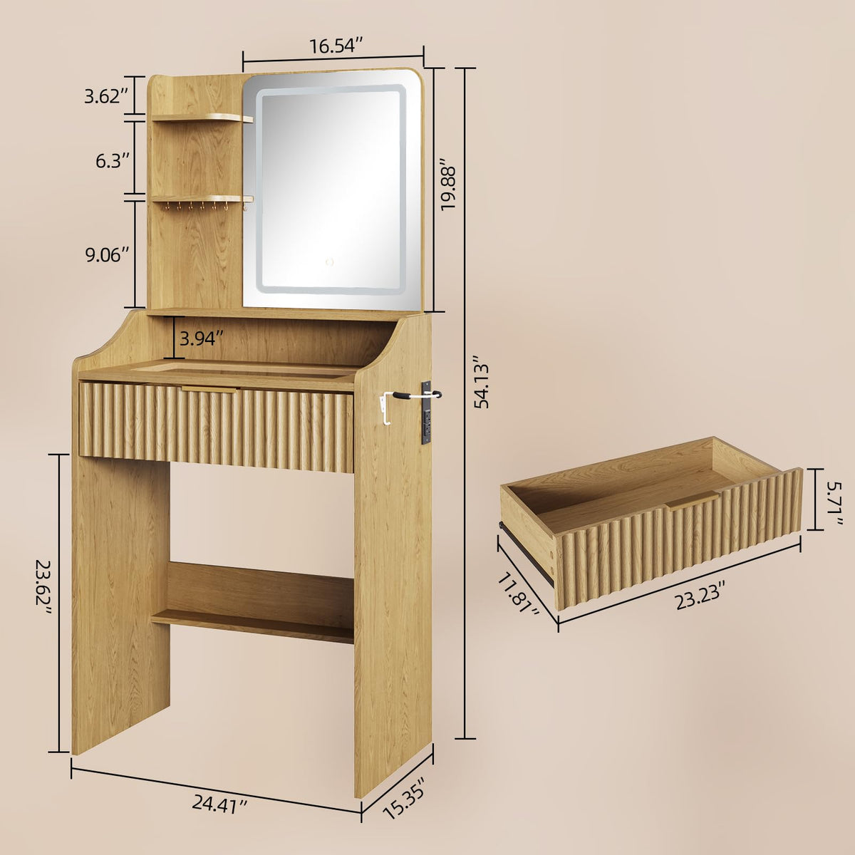Compact LED Makeup Vanity