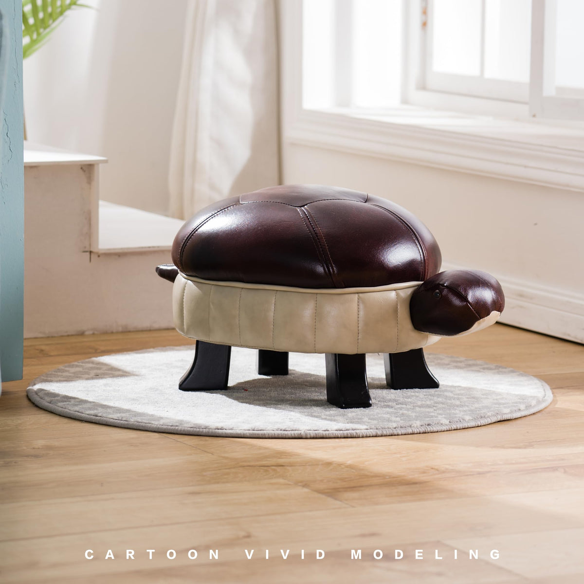 Small Red Turtle Footstool