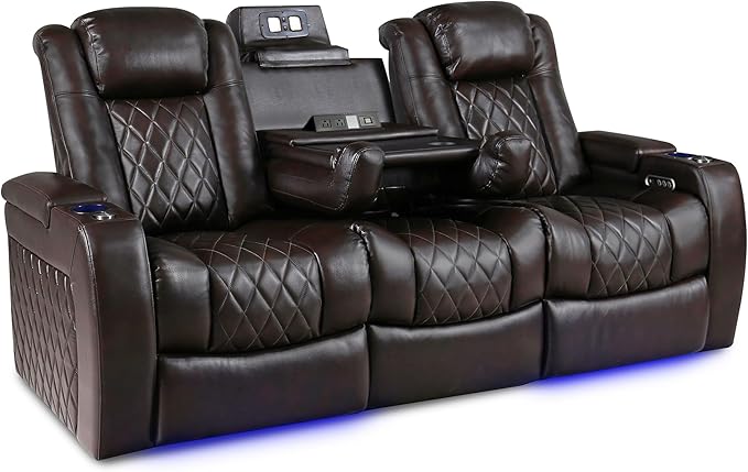 3-Seat Power Recliner with Center Console