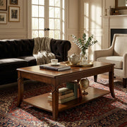 Cherry Brown Coffee Table with Storage