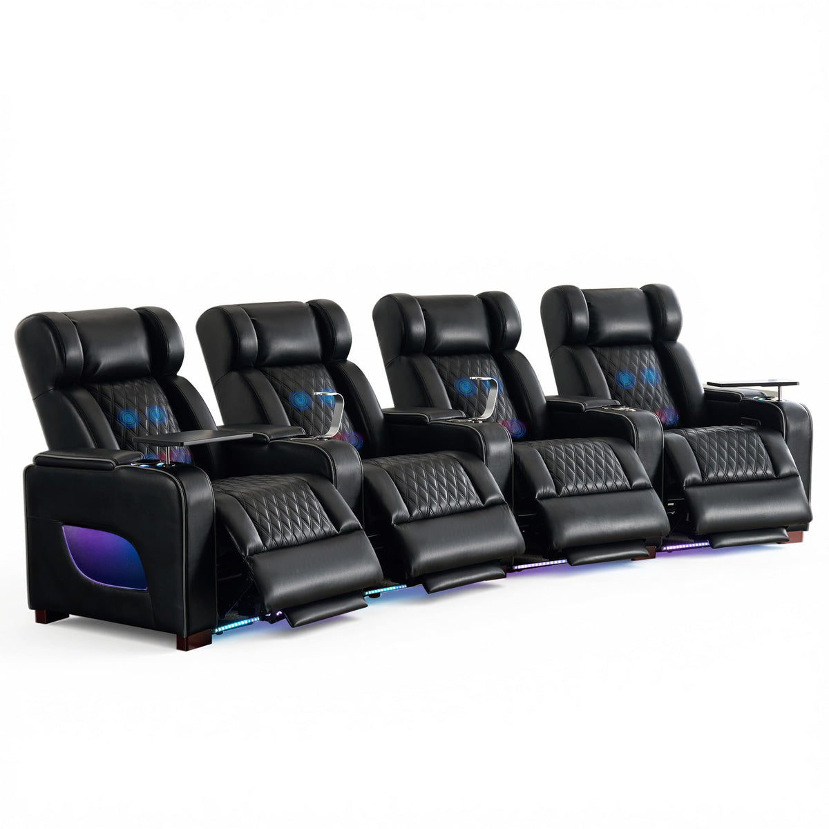 CALIVIA Curved Home Theater Seating with Airbag Massage & Heat