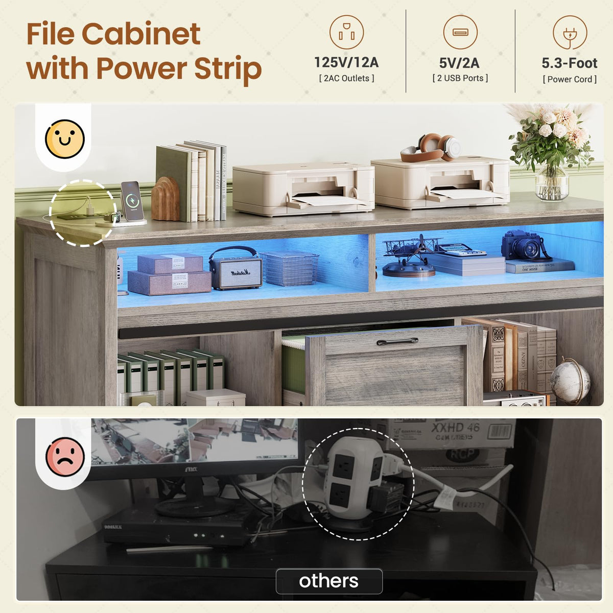 Farmhouse 2-Drawer File Cabinet
