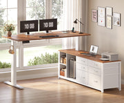 L-Shaped Electric Standing Desk