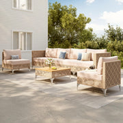 Wicker Patio Sectional Set with Coffee Table