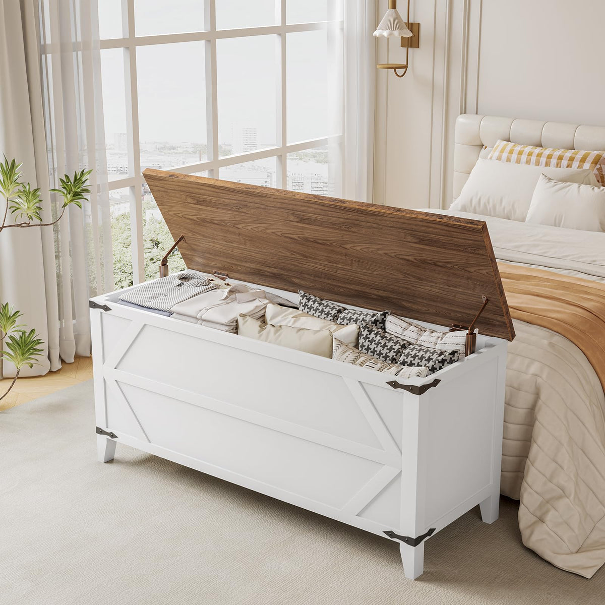 Farmhouse Toy Storage Bench