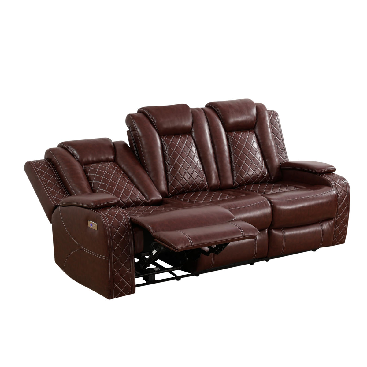 3-Piece Power Reclining Sofa Set with LED Lights