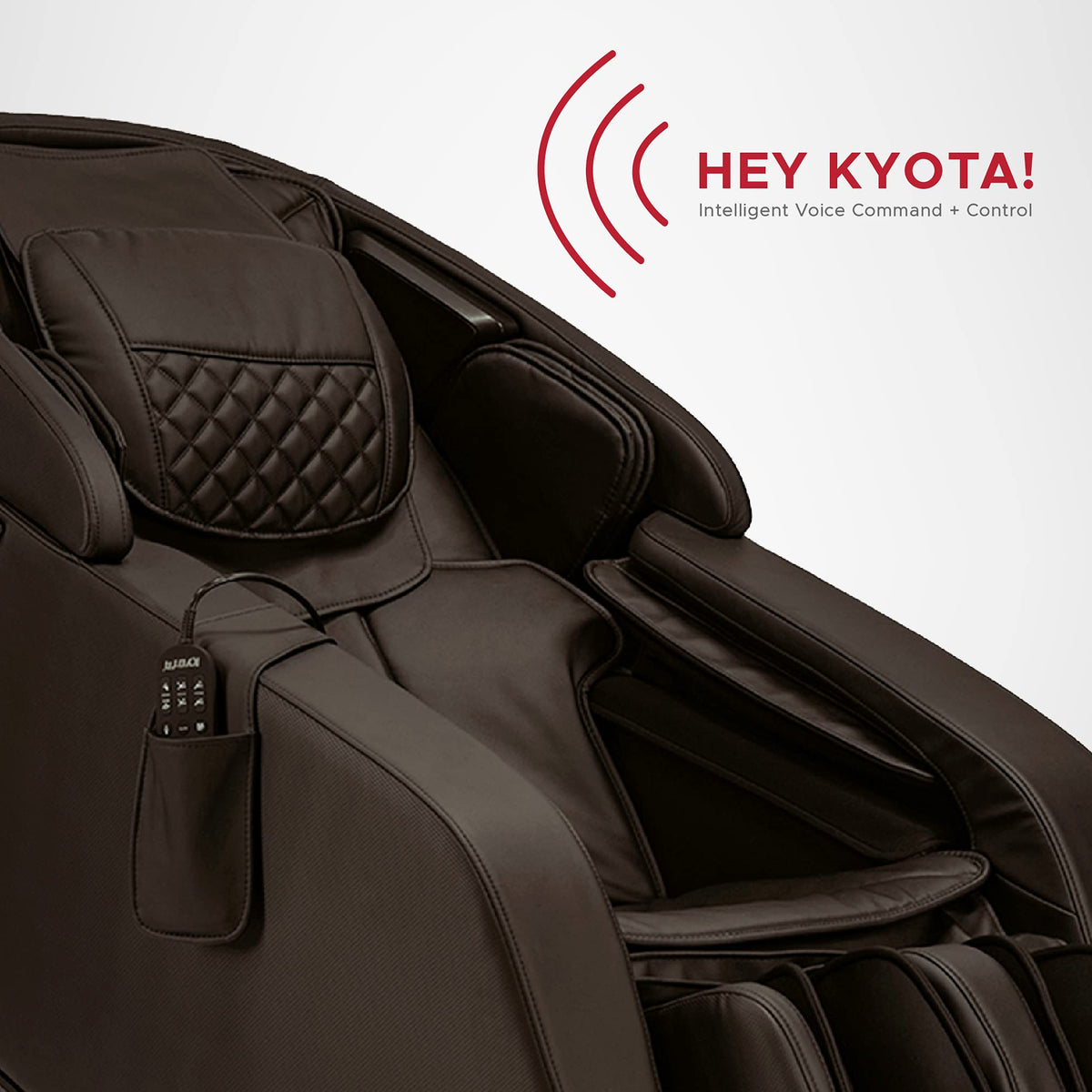 Kyota Genki M380 Full Body Massage Chair, 360° 4-Node Massage Mechanism, Intelligent Voice Command, Total Calf Kneading & Oscillation, Zero Gravity Recline, Lumbar Heat, Brown